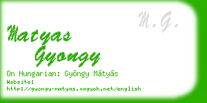 matyas gyongy business card